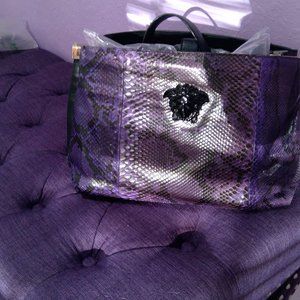 Versace Purple Python Tote